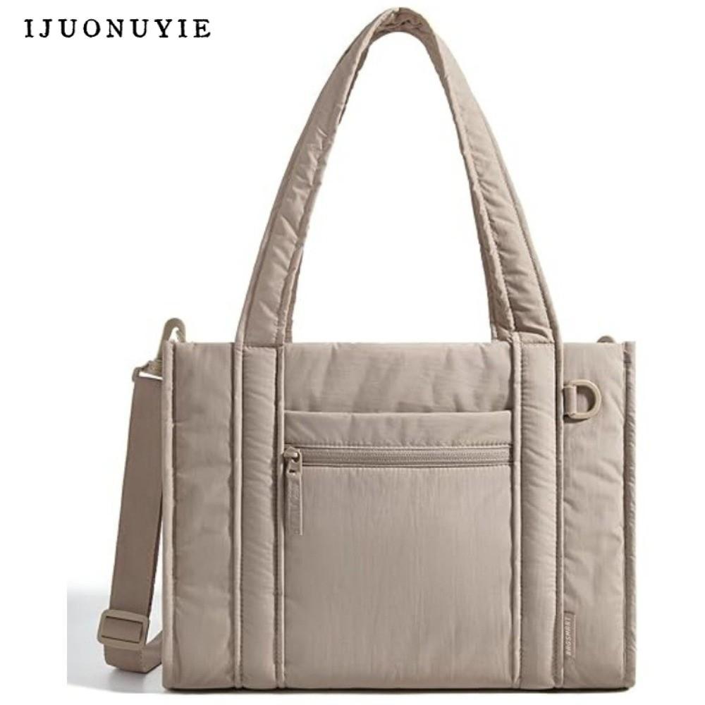 กระเป๋า tote พองสำหรับผู้หญิง, มีความจุมากและกันน้ำ, ทำจากไนลอนน้ำหนักเบาทะเลีย่น, เหมาะสำหรับการเดินทางและการใช้งานประจำวัน รวมถึงนำไปใช้ที่โรงเรียน