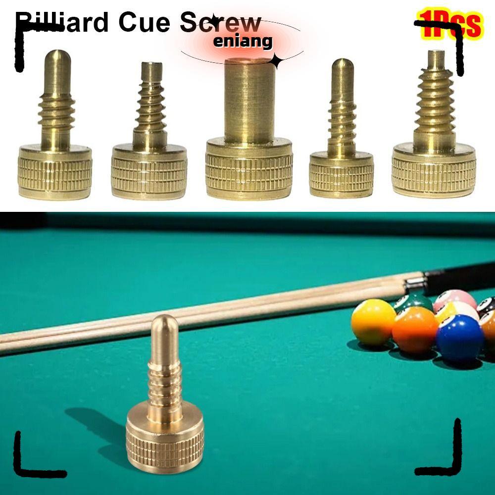 ENIANG สกรูทองเหลืองสำหรับขยายไม้คิว ใช้งานได้นานและเชื่อมต่อแน่น.Solid extension screw for billiard cues made from durable brass.
