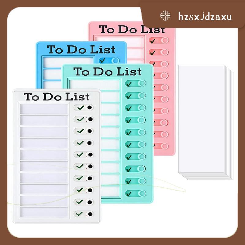 hzsxjdzaxu4Pcs to Do List Board Chore Chart RV List Board 10 แห้งลบกระดาษ
