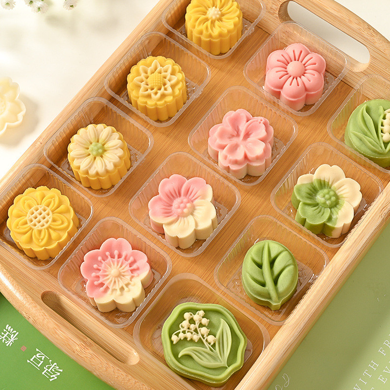 3050กรัมถั่วเขียวเค้กแม่พิมพ์ครัวเรือนสามมิติกดนูนผิวหิมะขนมไหว้พระจันทร์ขนมเบเกอรี่เครื่องบด3050-