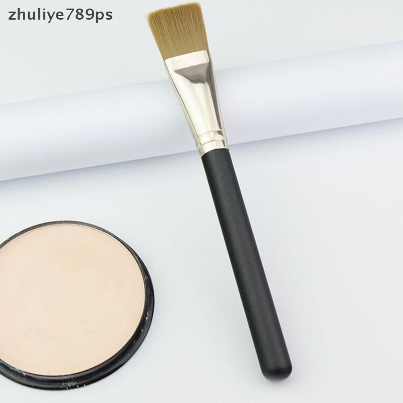 Zhuliye789ps] 1 PC Professional ด้ามไม้ Foundation แปรงครีมคอนซีลเลอร์แปรงแต่งหน้า Soft Facial Mask 