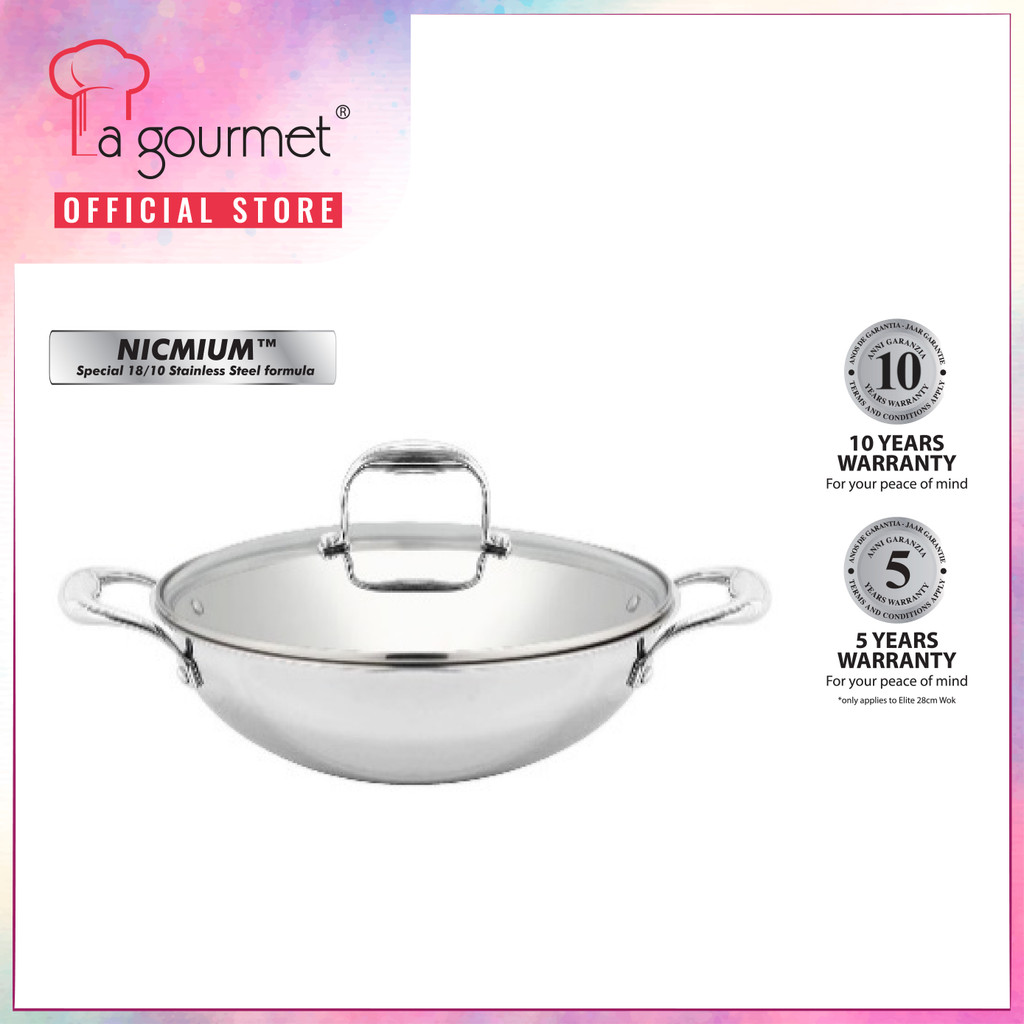 La Gourmet Elite 24ซม. 18/10 กระทะสแตนเลส 2.5 ลิตร (IH)