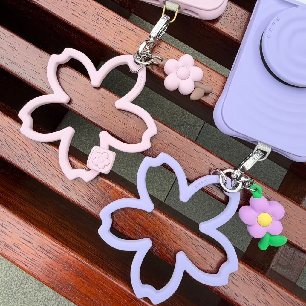กรณี ใหม่เชอร์รี่บลอสซั่มสีชมพูดอกไม้สายรัดข้อมือ/โรแลนด์ดอกไม้สีม่วงสายรัดข้อมืออุปกรณ์เสริมสีลูกปัดข้อมือเชือกเส้นเล็ก