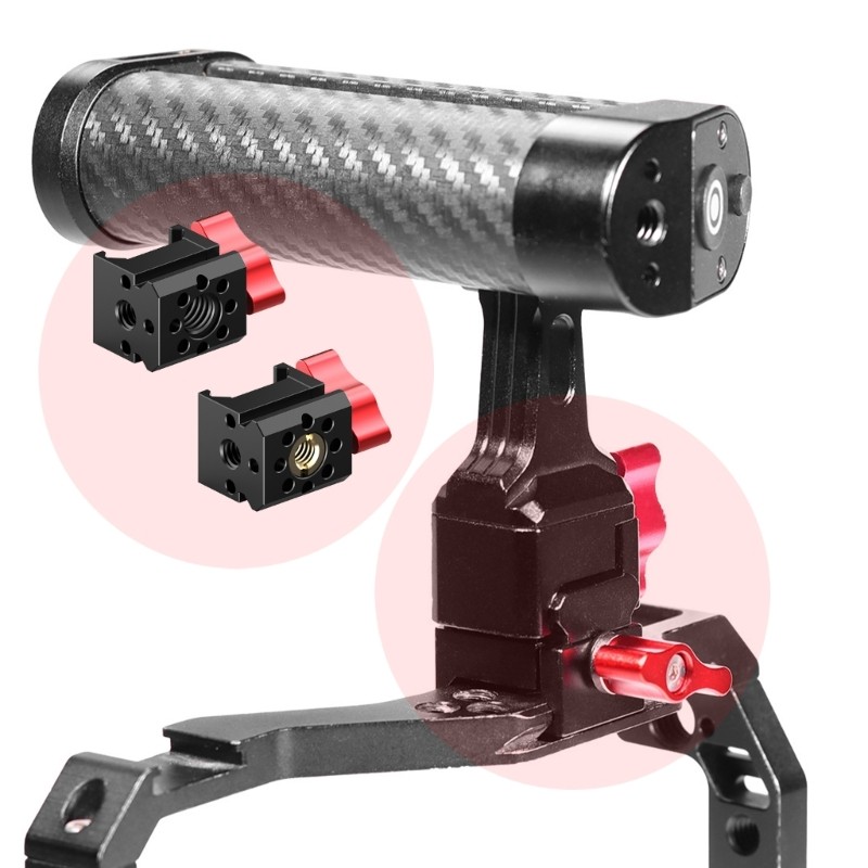 ANN Rail Clamp สําหรับกรง DSLR สําหรับ RS3 RS4 RS5 โคลงพร้อมปุ่มหมุน 360