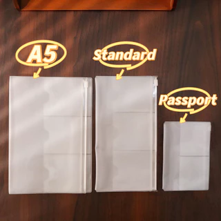 TN travelers Notebook Refill Waterproof PVC Zipper Pouch Card Holder Clear Storage accessories