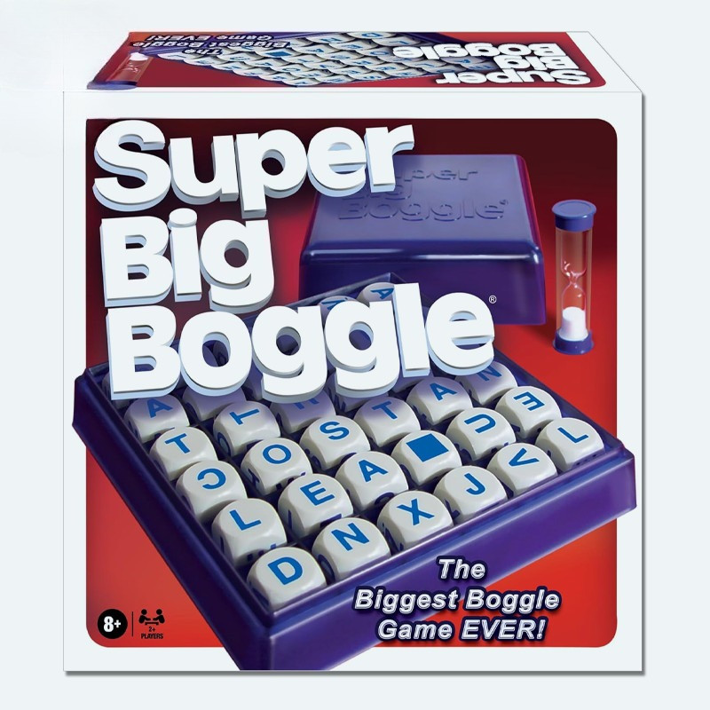 Winning Moves Super Big Boggle with 6x6 Grid and 36 Letter Cubes Games for 2 or More Players, Ages 8