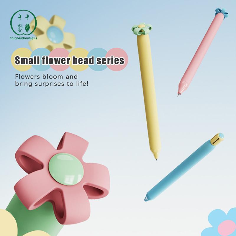 [Chicnest] 1/4 ชิ้นสร้างสรรค์ดอกไม้ขนาดเล็กรูป Push-Button 0.5 มม. Quiz ปากกา/เครื่องเขียน/ปากกาลายเ