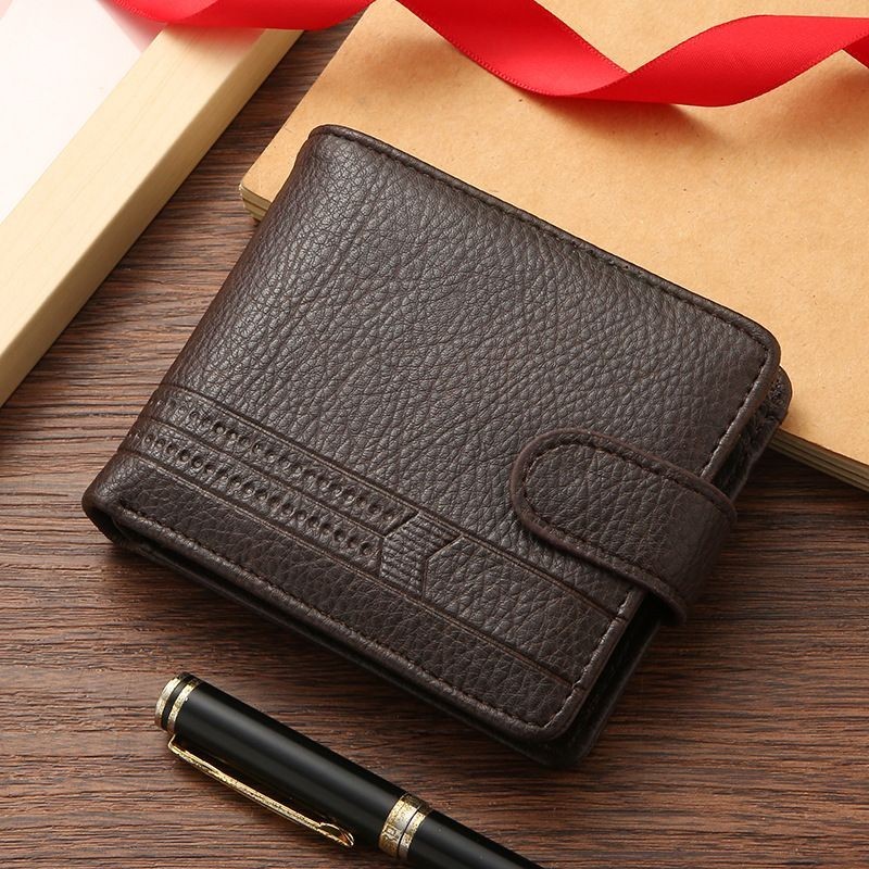 Men Men Men Wallet Ultra-Thin Short Wallet Wallet Coin Purse Young Men Simple20260316