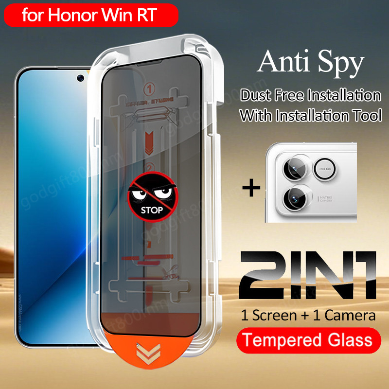 Honor Win RT ติดตั้งง่าย Anti Spy กระจกนิรภัยสําหรับ Honor Win X7c X6c X7d X7b X8a X7a X6a X8 X9 X7 