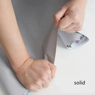 วอลเปเปอร์ติดผนัง PVC มินิมอล สีพื้น กันน้ำ กาวในตัว ติดง่าย ขนาด 40/60×300 ซม