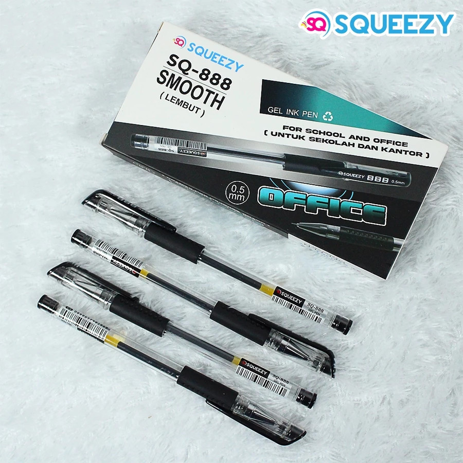 SQUEEZY GP-SQ888 ปากกาเจล OFFICE 0.5 มม. (12PC)