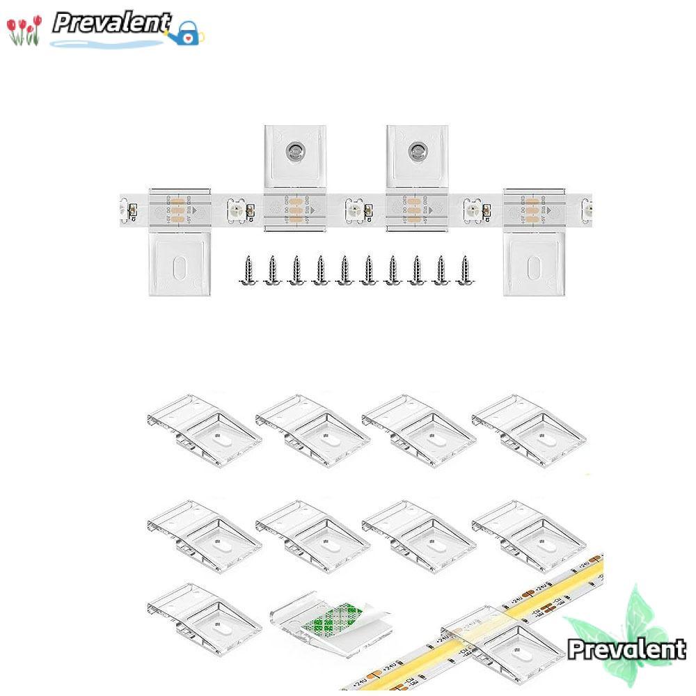 PREVALENT 10 มม.PCB LED Light Strip คลิป, FCOB COB SK6812 RGBW WS2812B WS2811 คลิปพร้อมสกรู, Light S