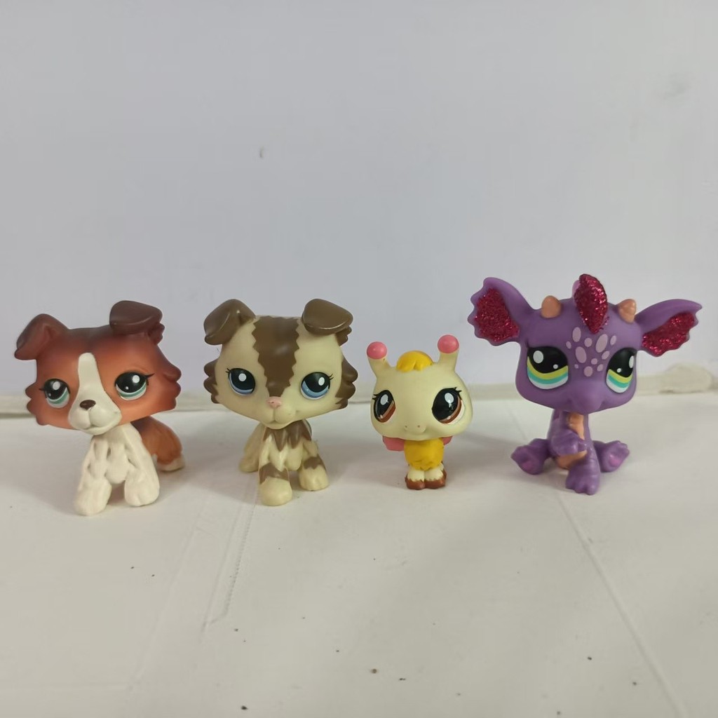 4 ชิ้น/ล็อต LPS ของเล่น Littlest สัตว์เลี้ยง Shop Bee Dog Dragon สัตว์ตัวเลข 022