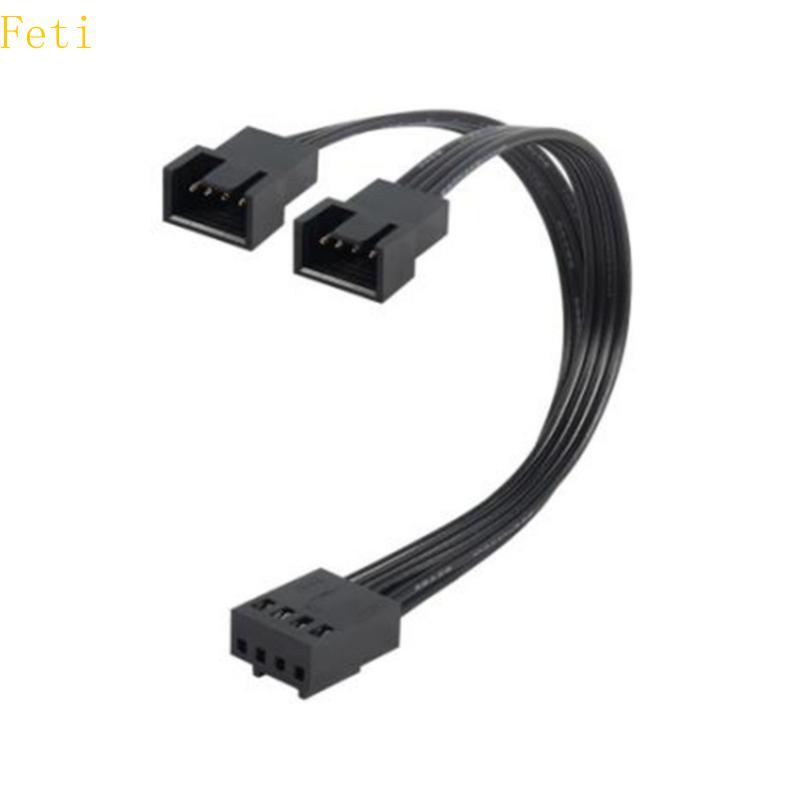 Feti PWM Fan Splitter 4Pin Adapter Cable 1 ถึง 2 คอมพิวเตอร์ CPU Fan Splitter PC Fan