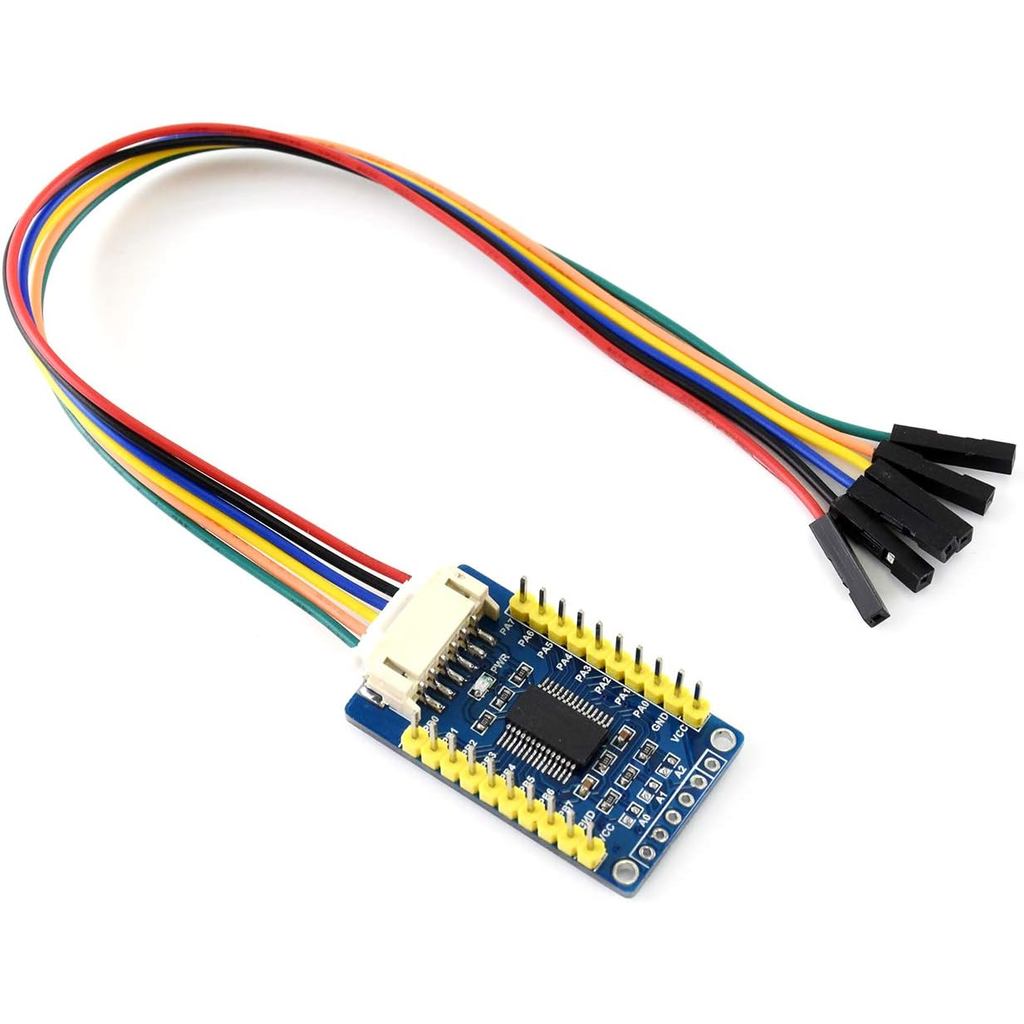 Waveshare MCP23017 IO บอร์ดขยาย I2C อินเทอร์เฟซ 5 V/3.3 V แรงดันไฟฟ้าขยาย 16 I/O Pins สูงสุด 8 บอร์ด