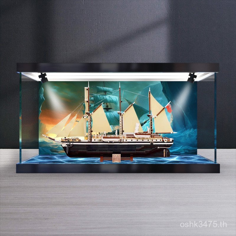 Adventure Dust Cover Transparent Ninja Ship HD เหมาะสําหรับ Lego Building Blocks icons High Storage 