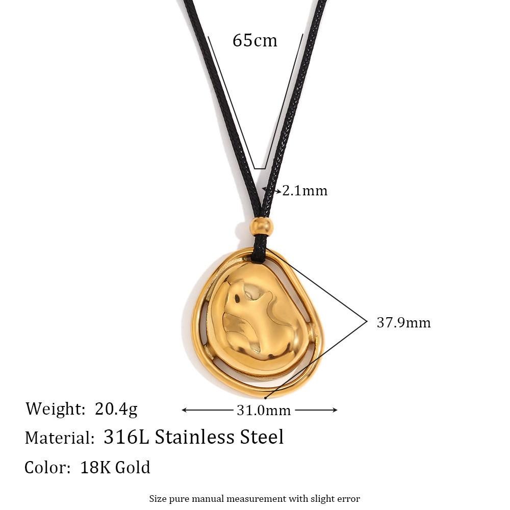 จี้สแตนเลสชุบทอง 18K ลายพิมพ์ดาวตกคู่ สำหรับสร้อยคอหญิง I9VP
