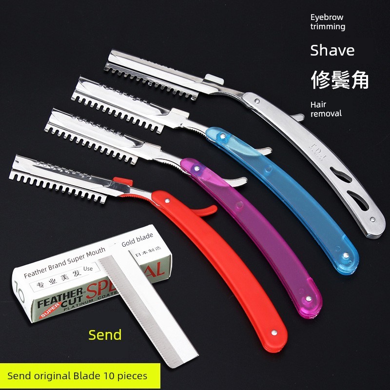 Professional Eyebrow Shaver Eyebrow Trimmer Holder Professional สแตนเลส Eyebrow Trimmer ใบมีดมีดโกน 