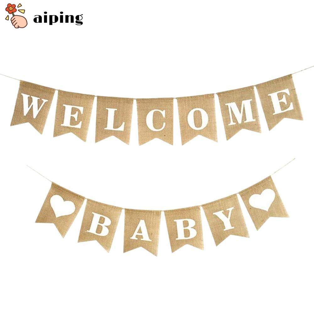 ตกแต่งอาบน้ําเด็ก AIPING น่ารัก Pre-Strung Baby Shower ป้ายประกาศเด็กสําหรับฉากหลัง Elegant Welcome 