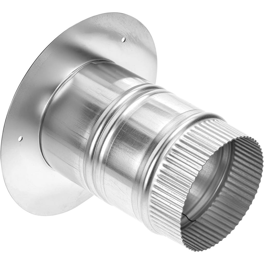 QWORK 4 "ชุบสังกะสีเหล็กท่อถอดปลอกคอ,ท่อคออากาศแน่น Takeoff, 4 นิ้วเส้นผ่าศูนย์กลางชุบสังกะสีเหล็ก H