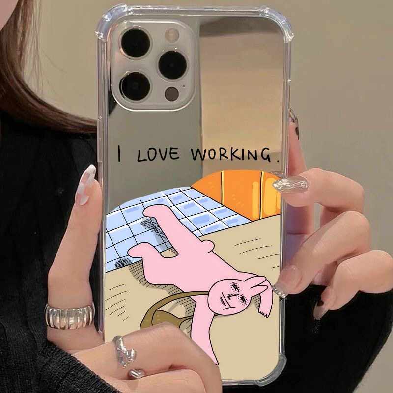 I Like Work เหมาะสําหรับ iphone17 Huawei p40 Apple 13 เคสโทรศัพท์ opporeno8 กระจก vivos7 Redmi note1