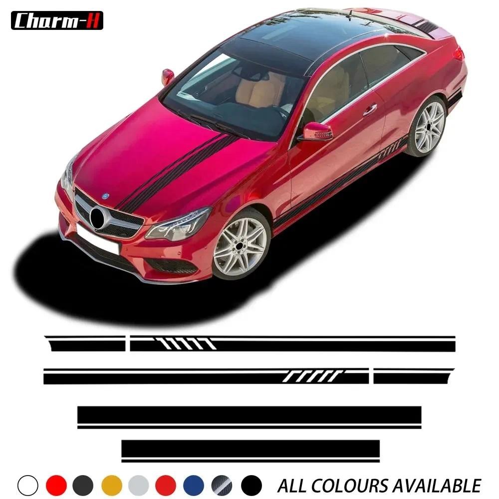 Edtion 1 AMG สไตล์ด้านข้างกระโปรง Decals สติกเกอร์สําหรับ Mercedes Benz E Class W212 W213 E200 E250 