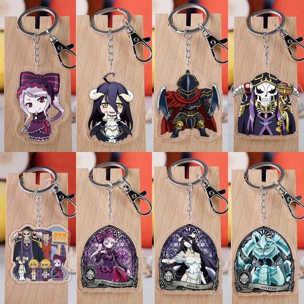 อะนิเมะ overlord overlord Yaerbede ผู้ชายผู้หญิงพวงกุญแจอะคริลิค