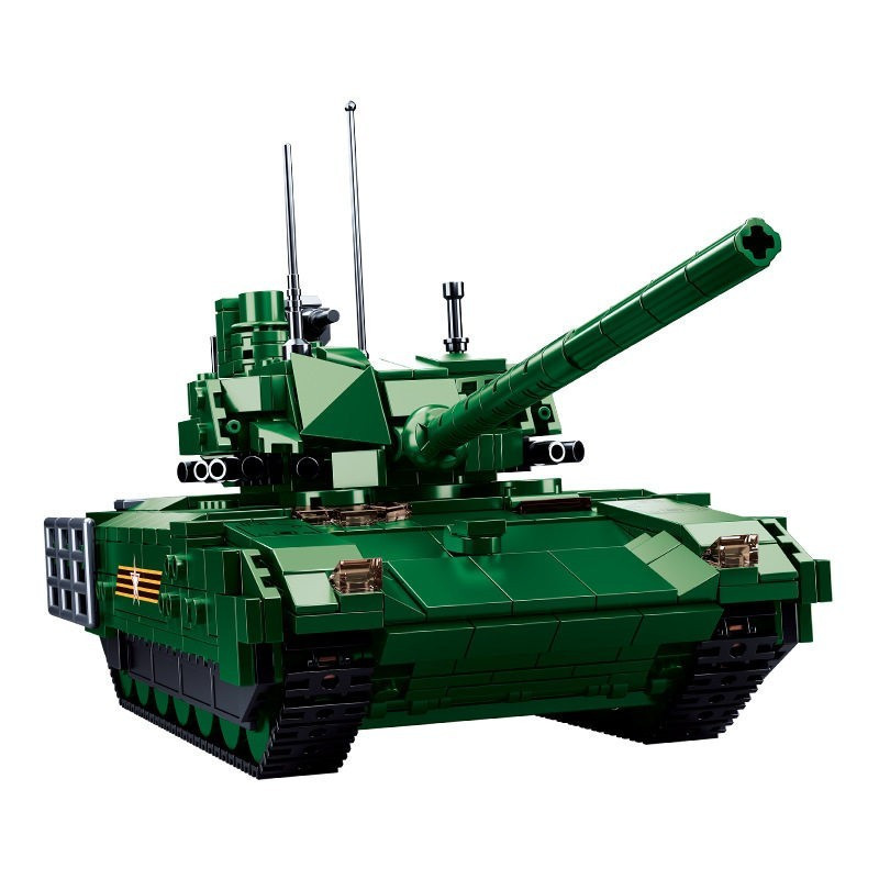 SLUBAN T14 Armata รีโมทคอนโทรลรถถังทหารอาคารบล็อกของเล่น