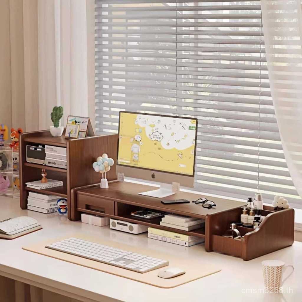 จอคอมพิวเตอร์สํานักงานเดสก์ท็อปความสูงฐานสูงพิเศษผู้ถือยกระดับเครื่องมือที่มีประโยชน์สก์ท็อปชั้นเก็บ