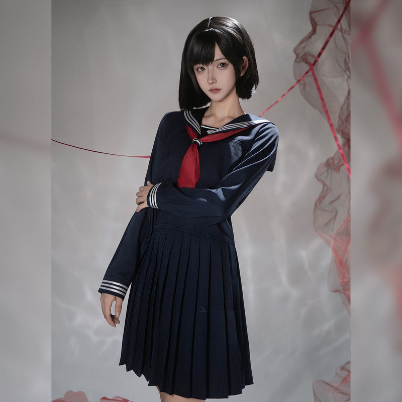 ชุดคอสเพลย์ Silent Hill Fukushiro สไตล์JK สีน้ำเงินเข้ม