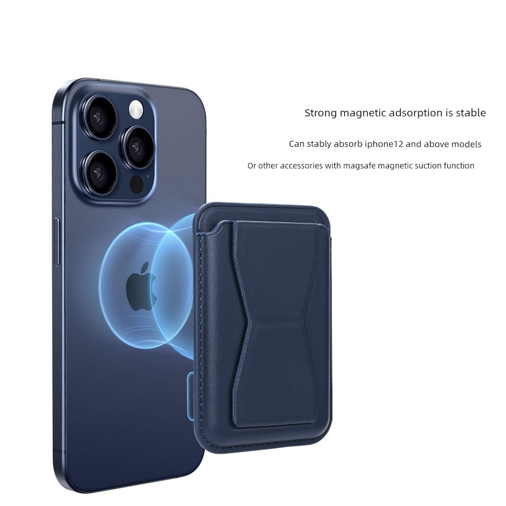 magsafe card magsafe wallet หนัง Apple MagSafe สำหรับ iPhone 15/14/13/12 สามารถเก็บบัตรหลายใบได้