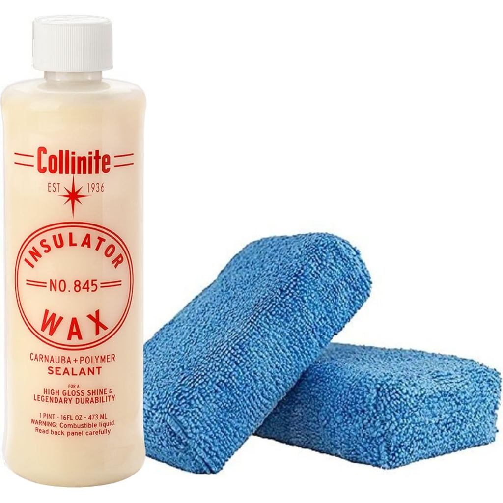 Collinite 845 Insulator Wax - Carnauba+Polymer Sealant, High Gloss, ทนทานประดับด้วยลูกปัด & การป้องก