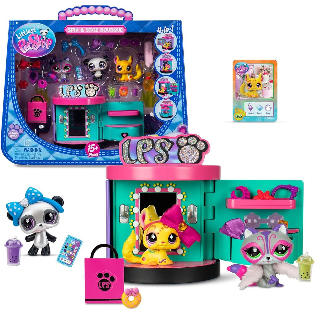 Littlest Pet Shop -Spin & Style Boutique - Series 4 - Gen 7 Authentic LPS Bobble Head Toy Figure, ขอ