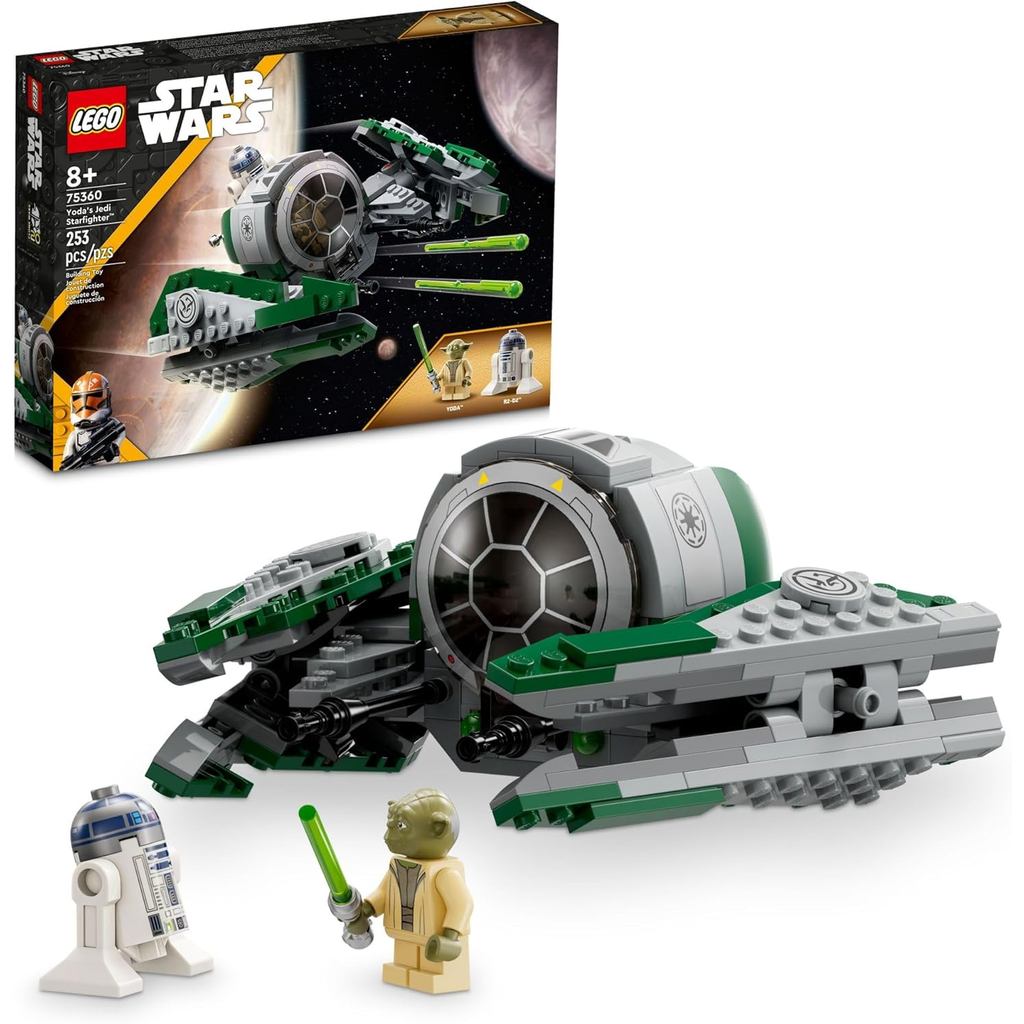 LEGO Star Wars: Clone Wars Yodas Jedi Starfighter 75360 Star Wars Collectible for Kids Featuring Mas