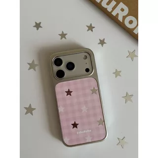 Huiwanju flash star สําหรับ iphone17promax เคสโทรศัพท์ 16ppro/15/14/13/12/11 กระจกแถบสีส้ม