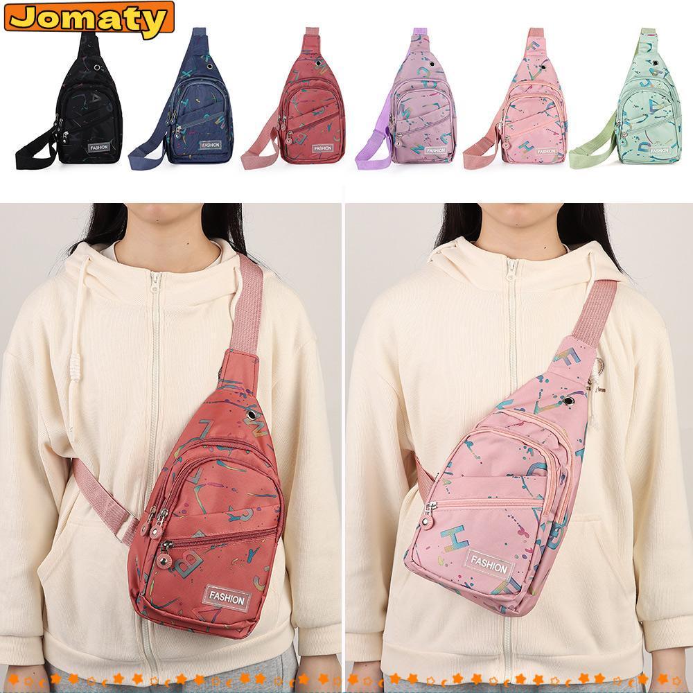 JOMATY กระเป๋าคาดหน้าอก, Fanny Pack กันน้ํากระเป๋าคาดเอว,ลําลองน้ําหนักเบา Multifuntional Hot Stamping ตัวอักษรกระเป๋าสะพายหน้าอก ราคา ถูกที่สุด ดีลบีเคเค