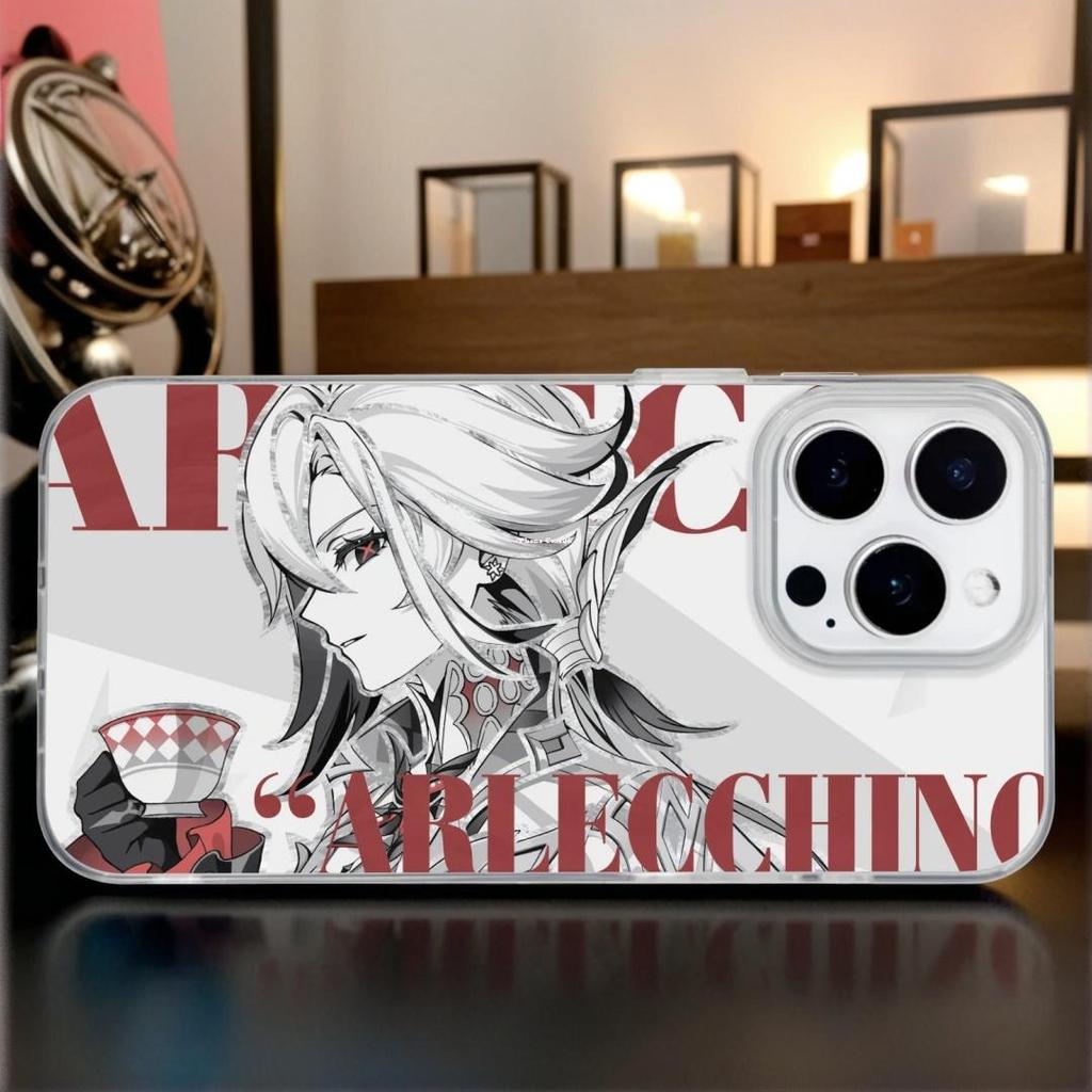 เคสโทรศัพท์สําหรับRealme GT 8 Pro GT 7T 7Pro GT 6 6T GT5 Full-Coverd Genshin Impact Arlecchinoเคสโทร