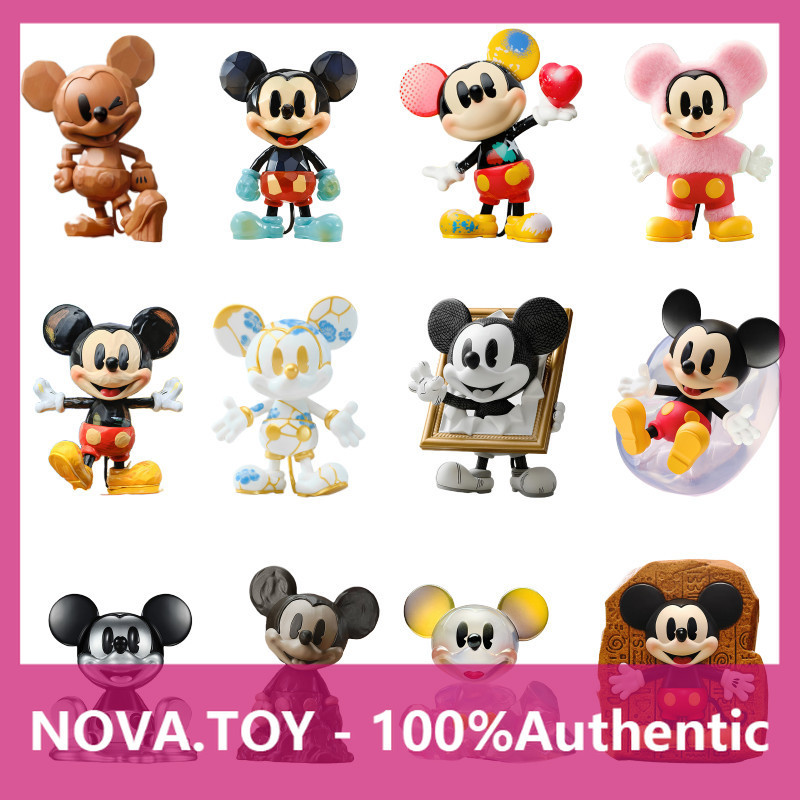 P POPMART POPMART Disney Mickey Creative Boundless Series รูปกล่องลึกลับตกแต่ง