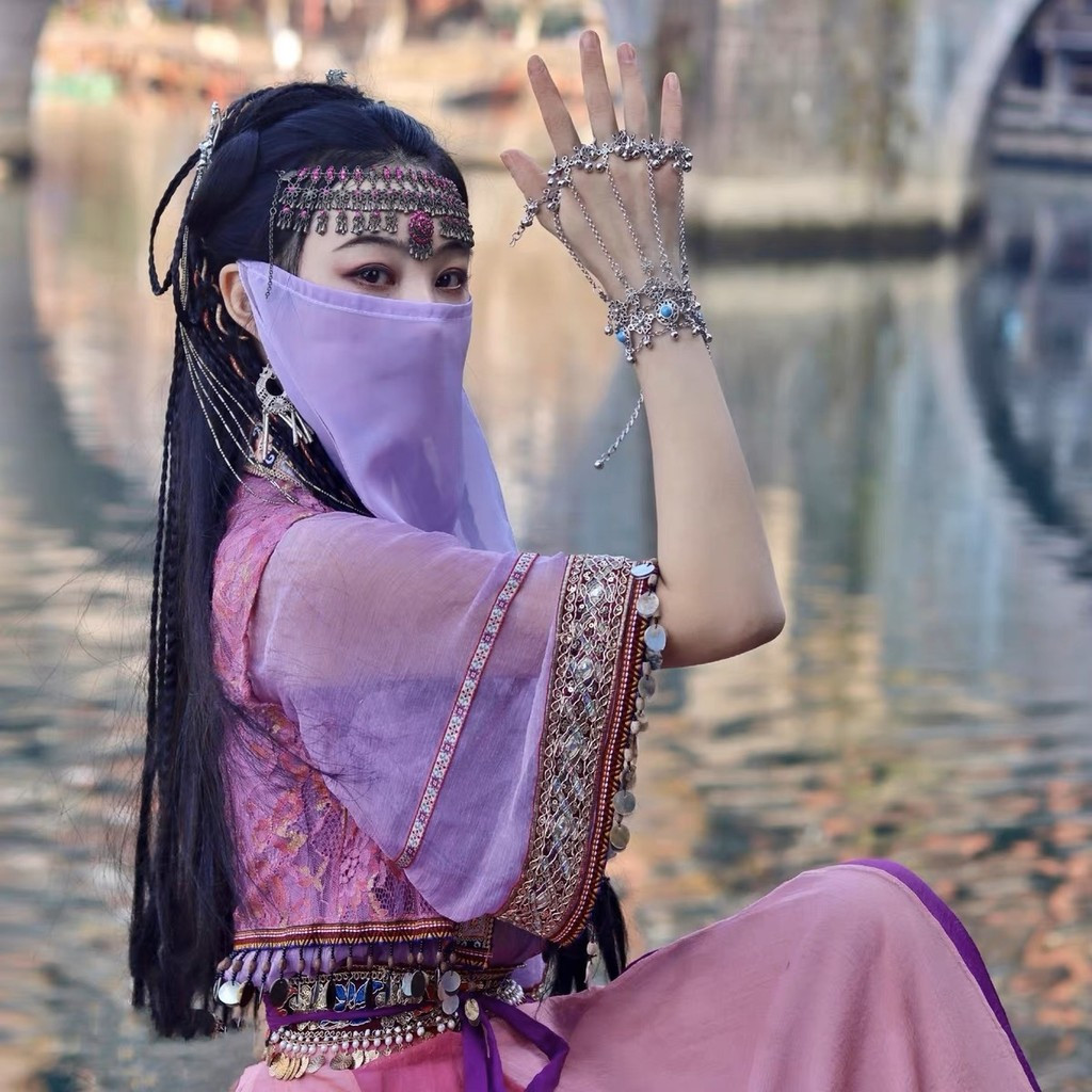 Zixuan อุปกรณ์เสริมผมและสร้อยข้อมือสไตล์ชนเผ่า Miaojiang สำหรับสาวๆ