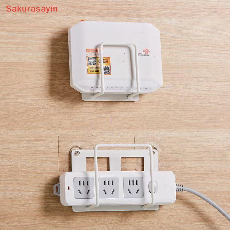 {Sakurasayin} ที่วางเราเตอร์ติดผนัง WiFi Storage Braet ติดตั้งง่ายไม่เจาะผนัง Soet Ra ชั้นวางหนังสือ