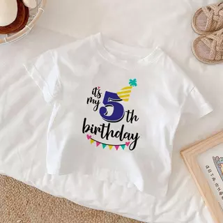 [COD]IT'S My Birthday เสื้อยืดแขนสั้นสำหรับเด็กอายุ 1-5 ปี สำหรับงานเลี้ยงวันเกิด ฤดูร้อน สำหรับเด็กทารก+New เสื้อผ้าเด็