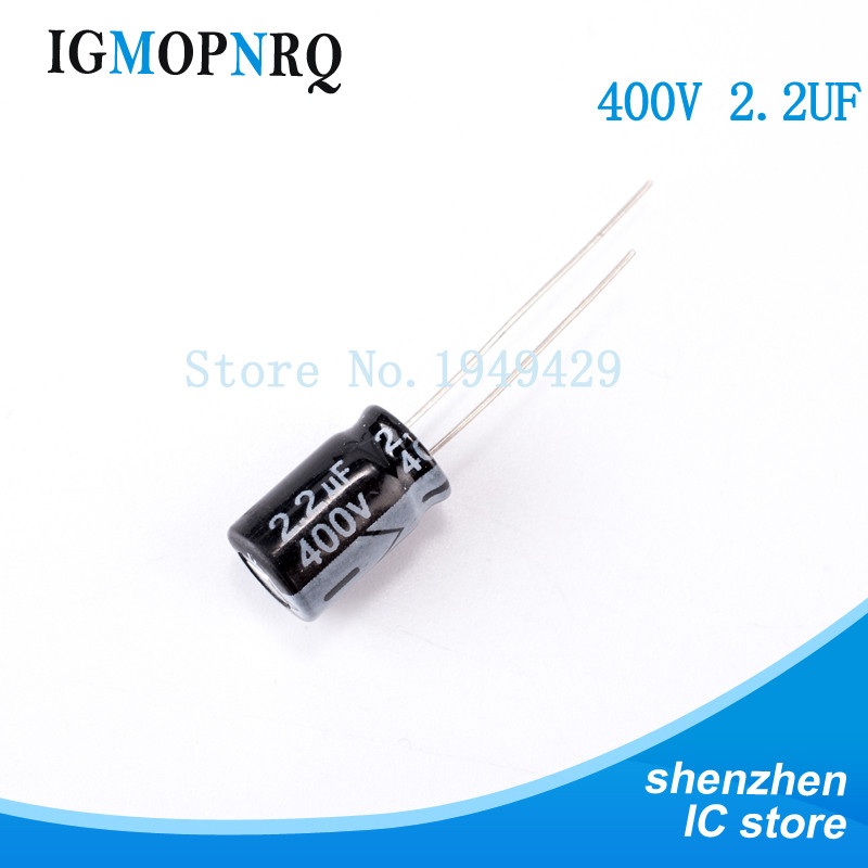 20 ชิ้น/ล็อต 2.2uF 400V อลูมิเนียม Electrolytic Capacitor 8*12 Electrolytic Capacitor 400 V 2.2uf