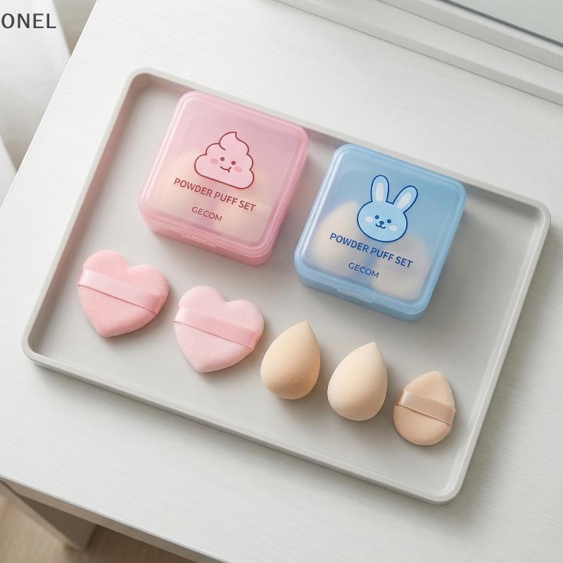 ONEL คอนซีลเลอร์ Floing พัฟแต่งหน้าชุด 5 ชิ้น Cloudy Finish ฟองน้ําความงามเครื่องมือนิ้วสําหรับแอปพล