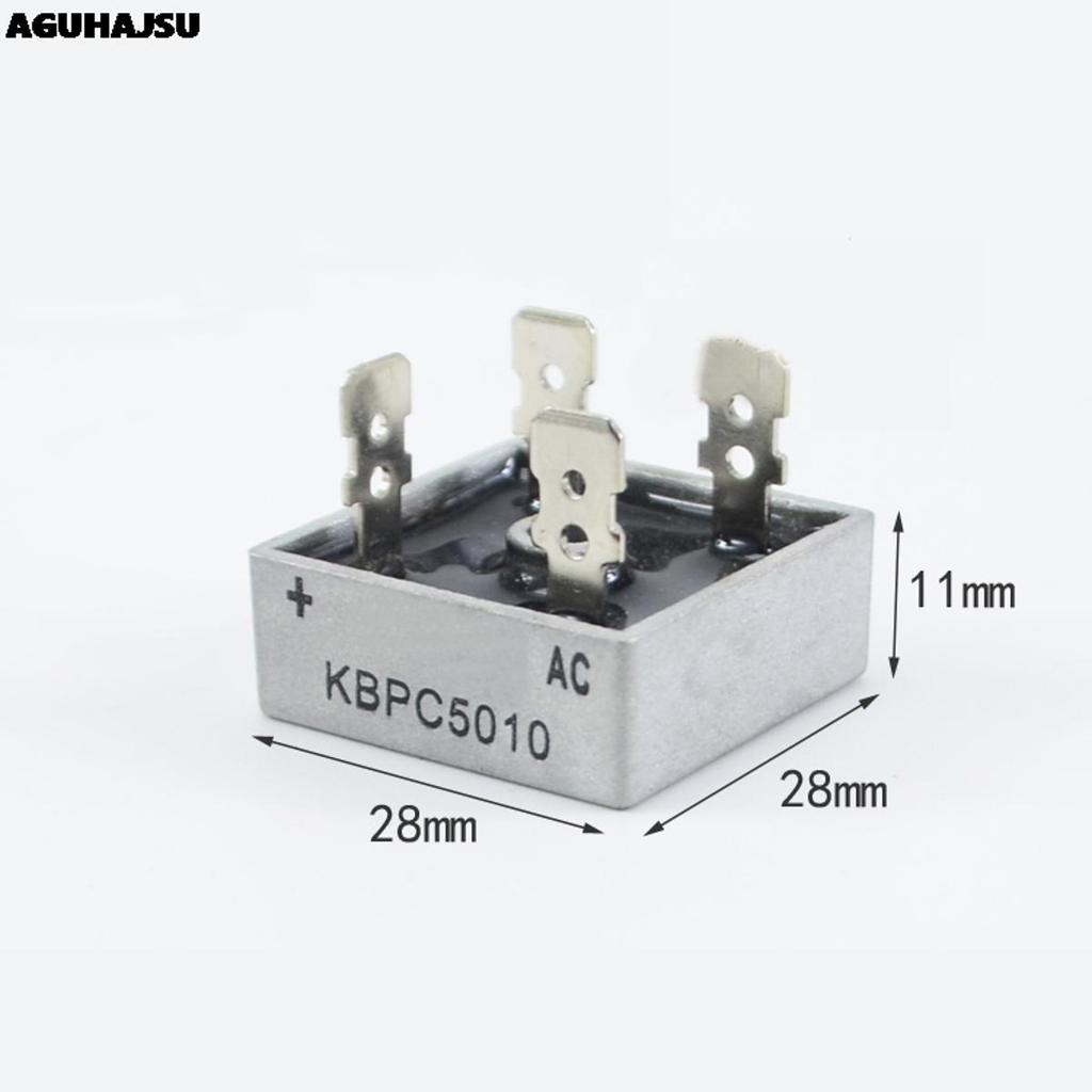 1 ชิ้น KBPC5010 50A 1000V ไดโอดสะพาน Rectifier kbpc5010