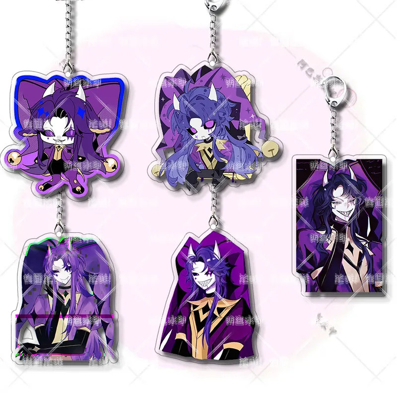 เกม The Freak Circus Jester Cospaly พวงกุญแจการ์ตูนรุ่น Q อะคริลิคจี้พวงกุญแจอุปกรณ์เสริม