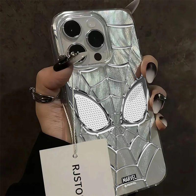 เคสโทรศัพท์ลายสไปเดอร์แมน ใช้ได้กับ iPhone 16Pro/17Air/15Plus/13ProMax/11/12 เคสกันกระแทกคุณภาพสูงทำจากตาข่ายระบายอากาศ