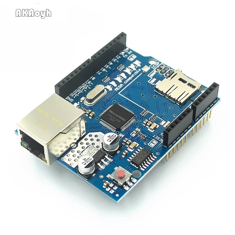 บอร์ดขยายเครือข่าย Ethernet W5100 รองรับส่วนขยายการ์ด SD MEGA