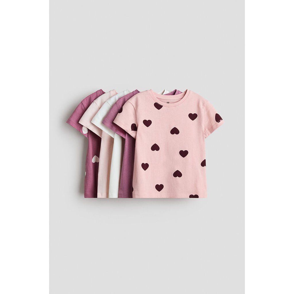 H&M(เอชแอนด์เอ็ม) เสื้อยืด 5 ตัวชุด เด็กผู้หญิง 1318443_5