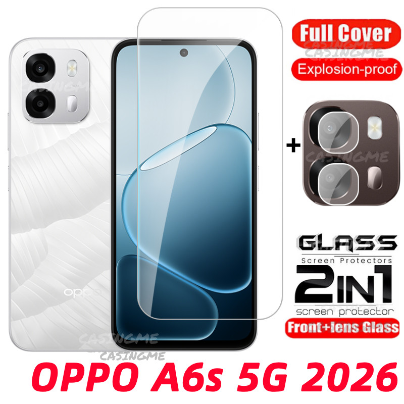 OPPO A6s 5G 2026 A6c กระจกนิรภัย Flim ฟิล์มด้านหน้าด้านหลังเลนส์สําหรับ OPPO A6s 5G A6c A6T A6i A6x OPPOA6s A6 s A6tPro 4G ป้องกันหน้าจอ