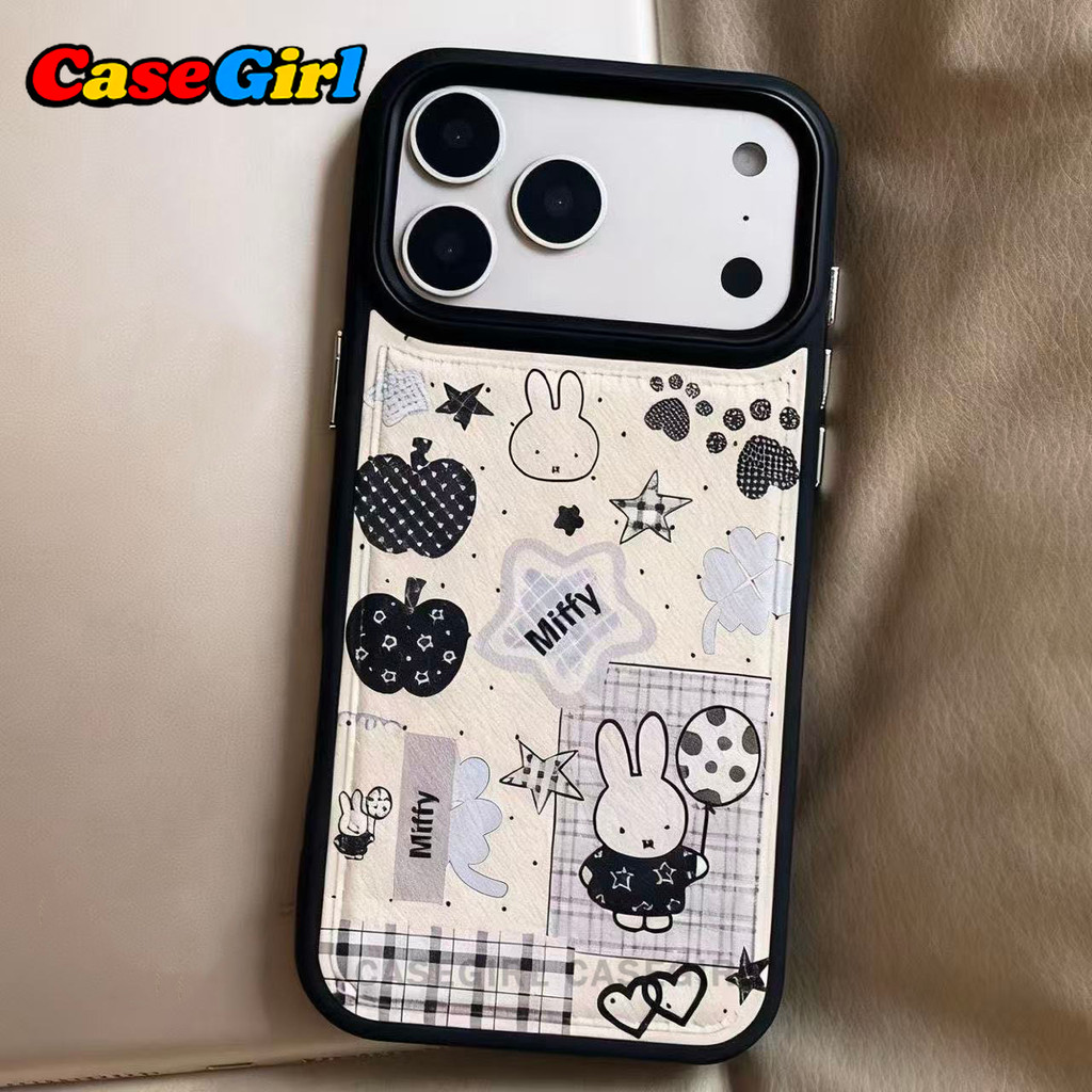 สำหรับ iPhone 15 11 XR 17 13 16 12 14 Pro Max 16 14 15 Plus เคสไอโฟน ลายแอปเปิ้ล สไตล์วินเทจ หนัง